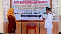 Kades Pelang Kidul Lantik Kepala Urusan Tata Usaha Dan Umum