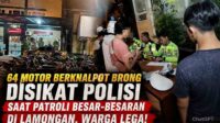 64 motor berknalpot brong disikat polisi