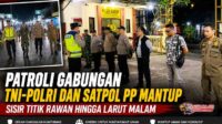 Patroli gabungan TNI-POLRI di malam hari_dn
