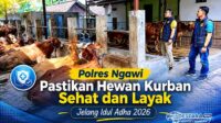 Polres Ngawi Pastikan Hewan Kurban Sehat dan Layak_DN