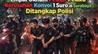 Empat Oknum Pesilat Pelaku Kerusuhan Konvoi 1 Suro di Surabaya Ditangkap Polisi