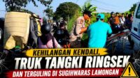 Kecelakaan truk tangki di Lamongan