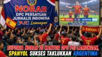 Euforia nobar Piala Dunia di Lamongan