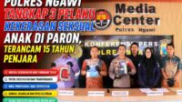 Konferensi pers Polres Ngawi