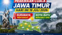 Prakiraan cuaca Jawa Timur 19 Juli