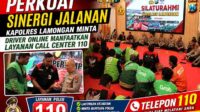 Perkuat Sinergi Jalanan, Kapolres Lamongan Minta Driver Online Manfaatkan Layanan Call Center 110
