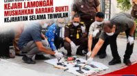 Cegah Risiko Penyalahgunaan, Kejari Lamongan Musnahkan Barang Bukti Kejahatan Selama Triwulan