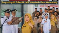 Raih Nilai Tertinggi Seleksi Internal, Suryaningsih Dilantik Jadi Sekretaris Desa Watualang